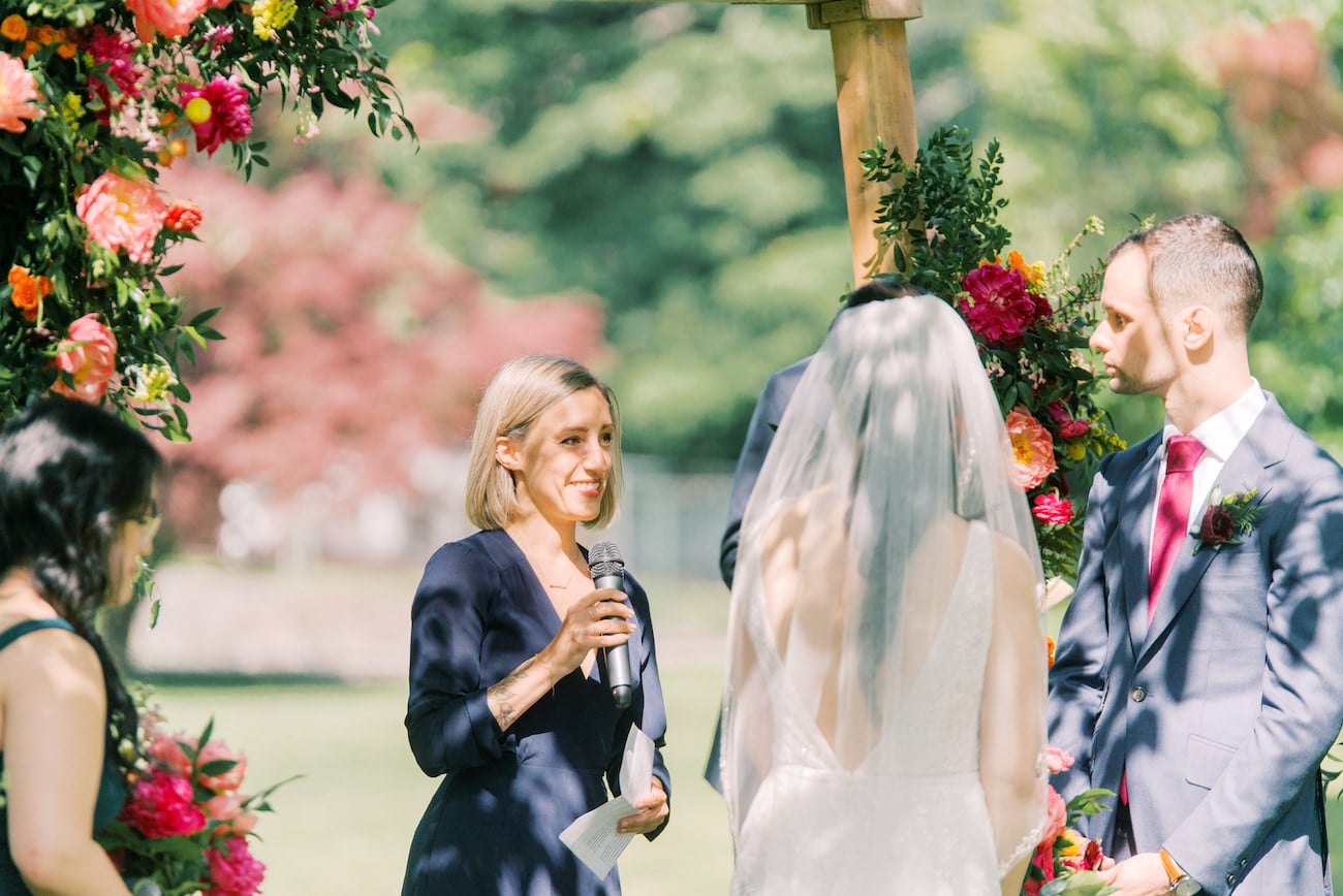 Sarah and Justin wedding ceremony
