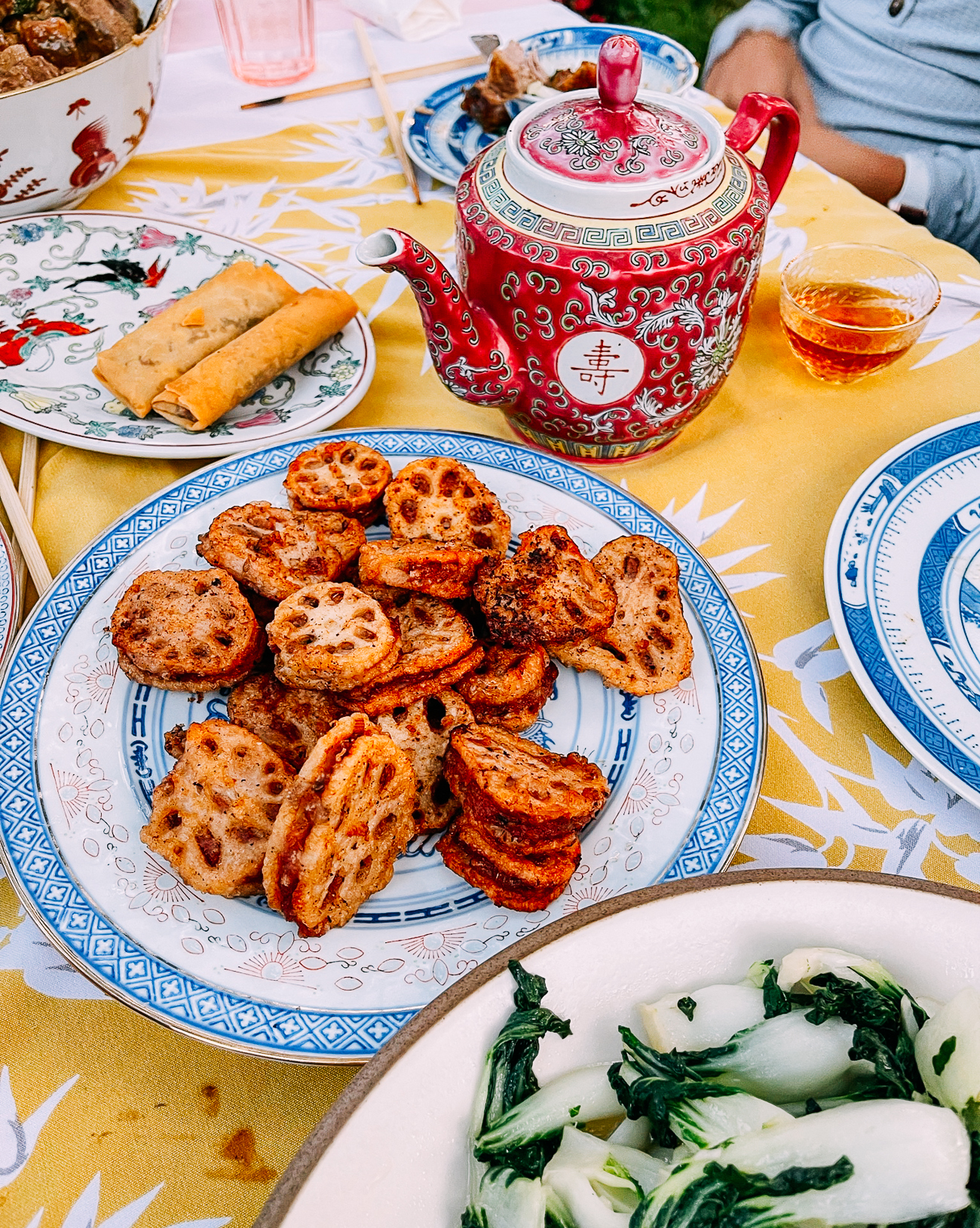 Crispy stuffed lotus roots