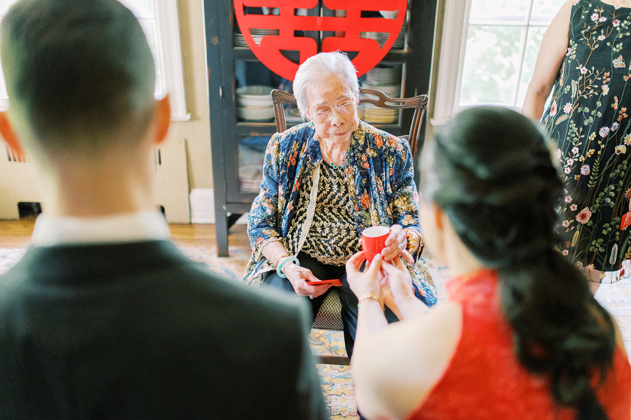 Great grandmother at Chinese tea ceremony