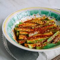 Spicy Sichuan Okra Salad