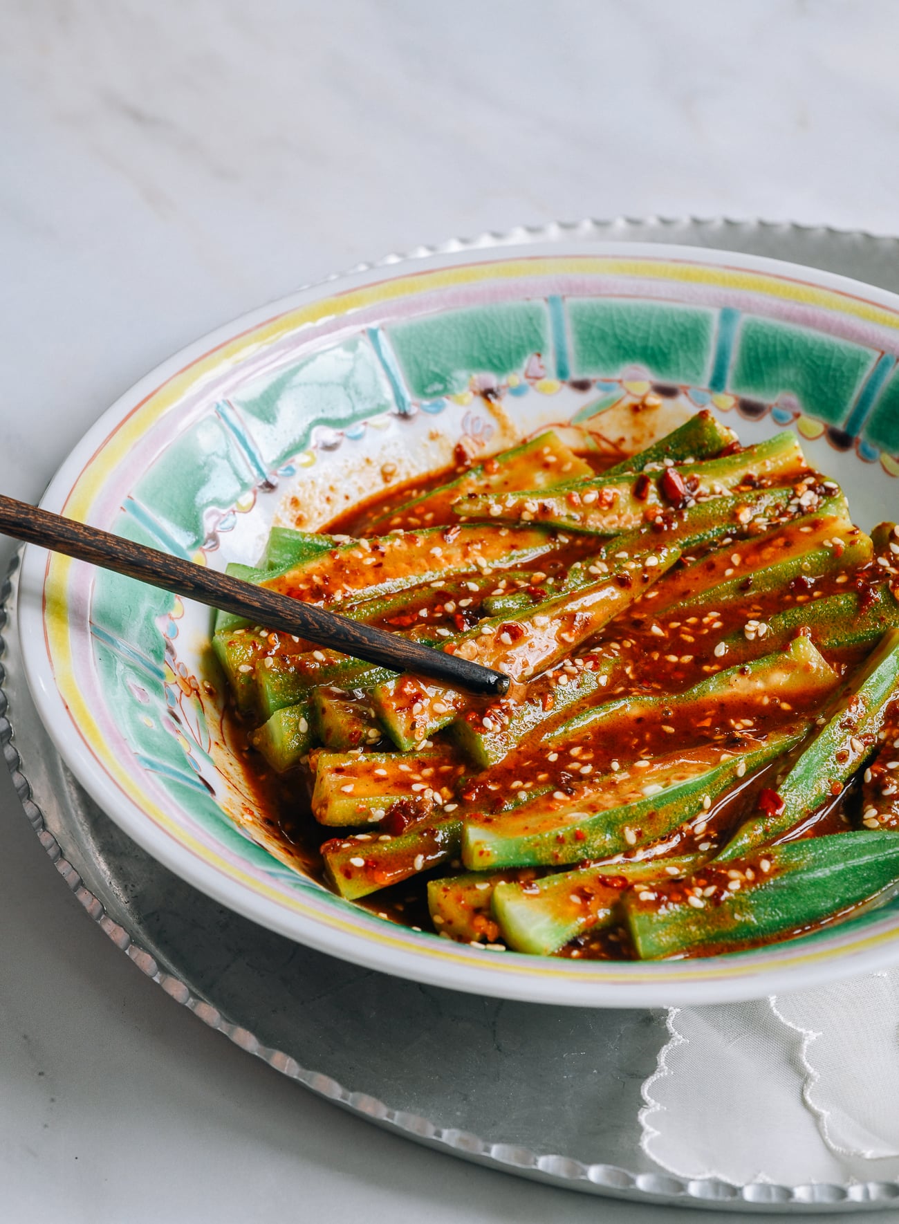 Sichuan Spicy Okra Salad