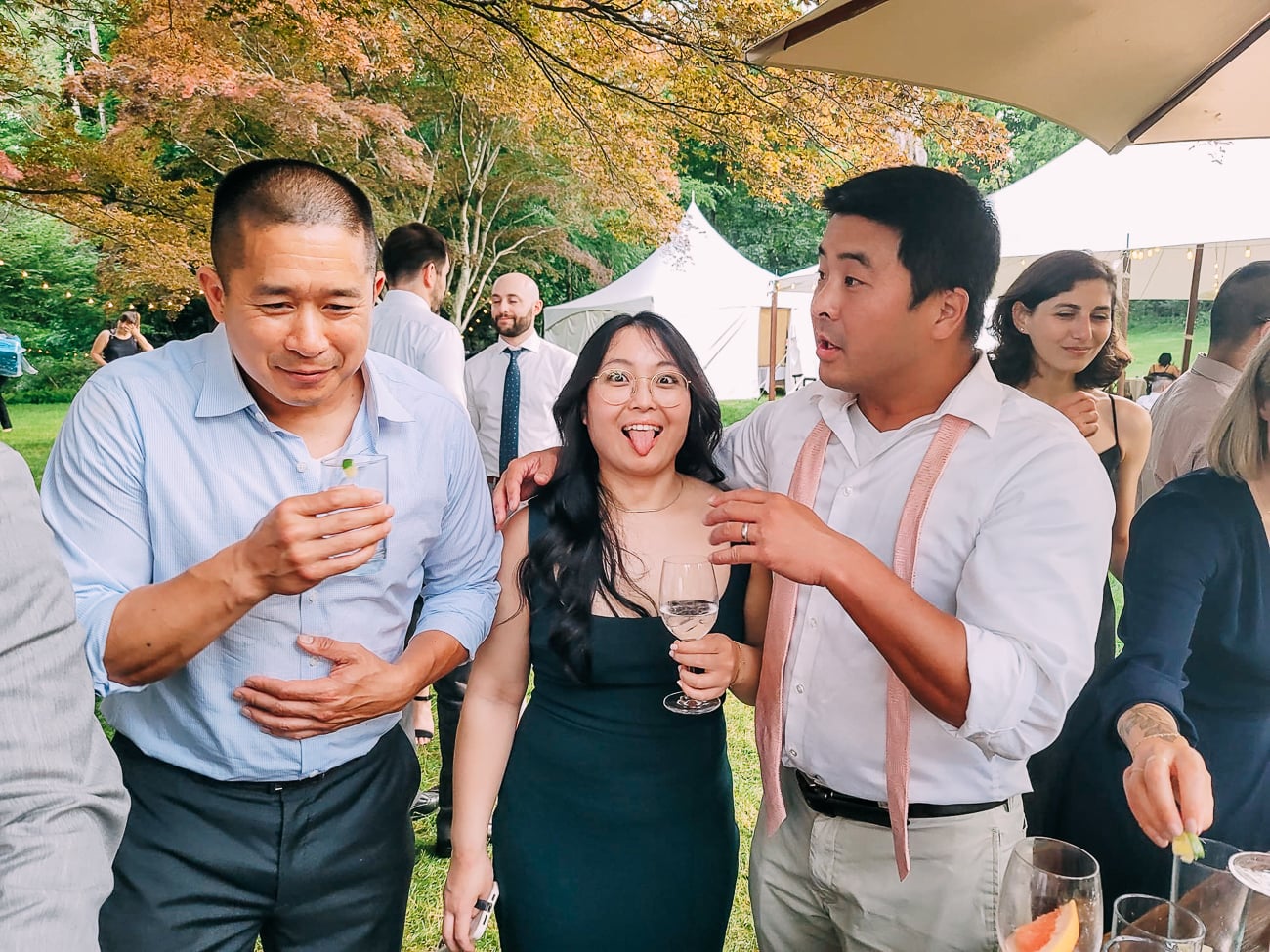 Kaitlin and cousins at the bar