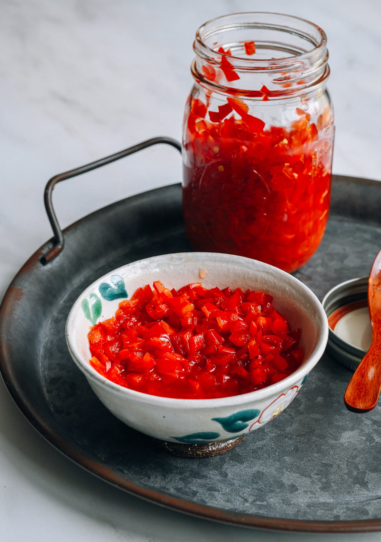 Homemade Hunan Salted Chilies or Duo Jiao