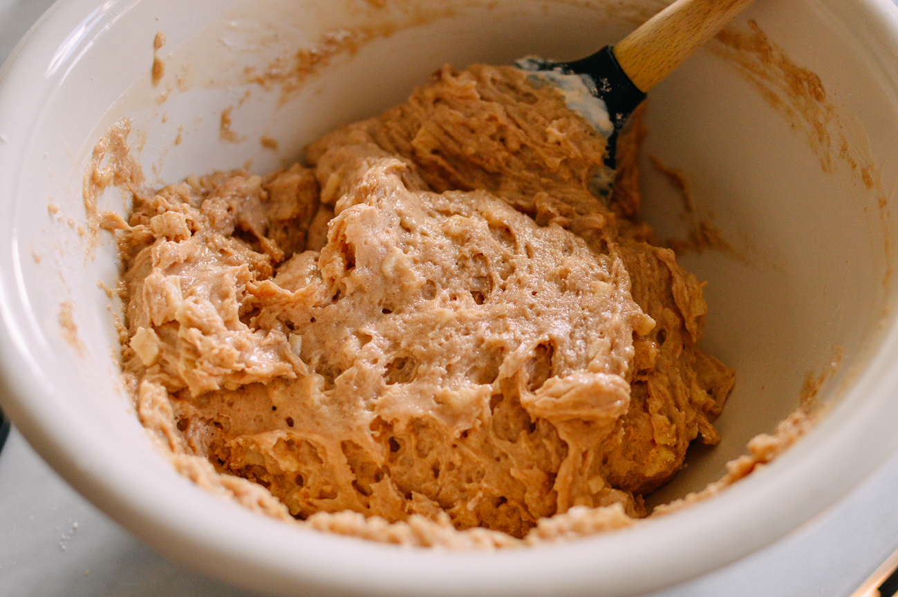 Apple cinnamon coffee cake batter