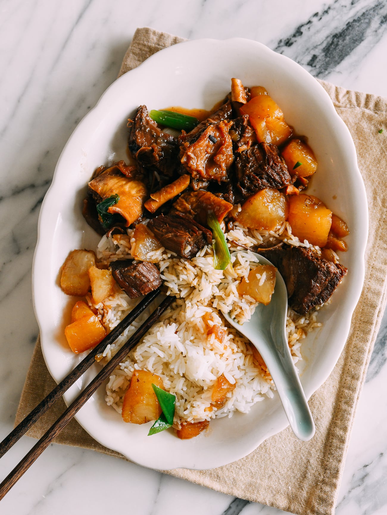 Cantonese Braised Beef and Radish over Rice