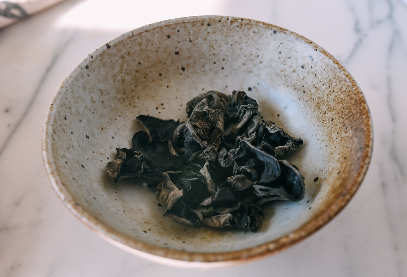Bowl of dried wood ears