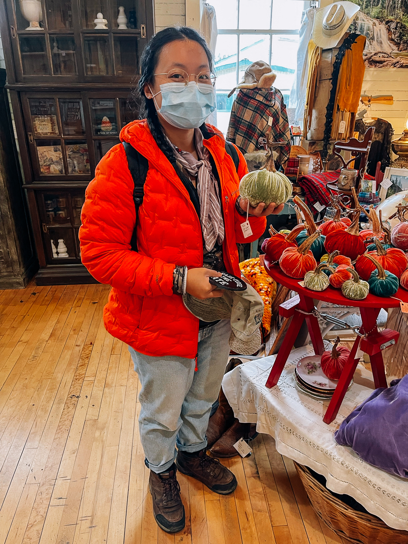 Kaitlin browsing the Shops at Station 8