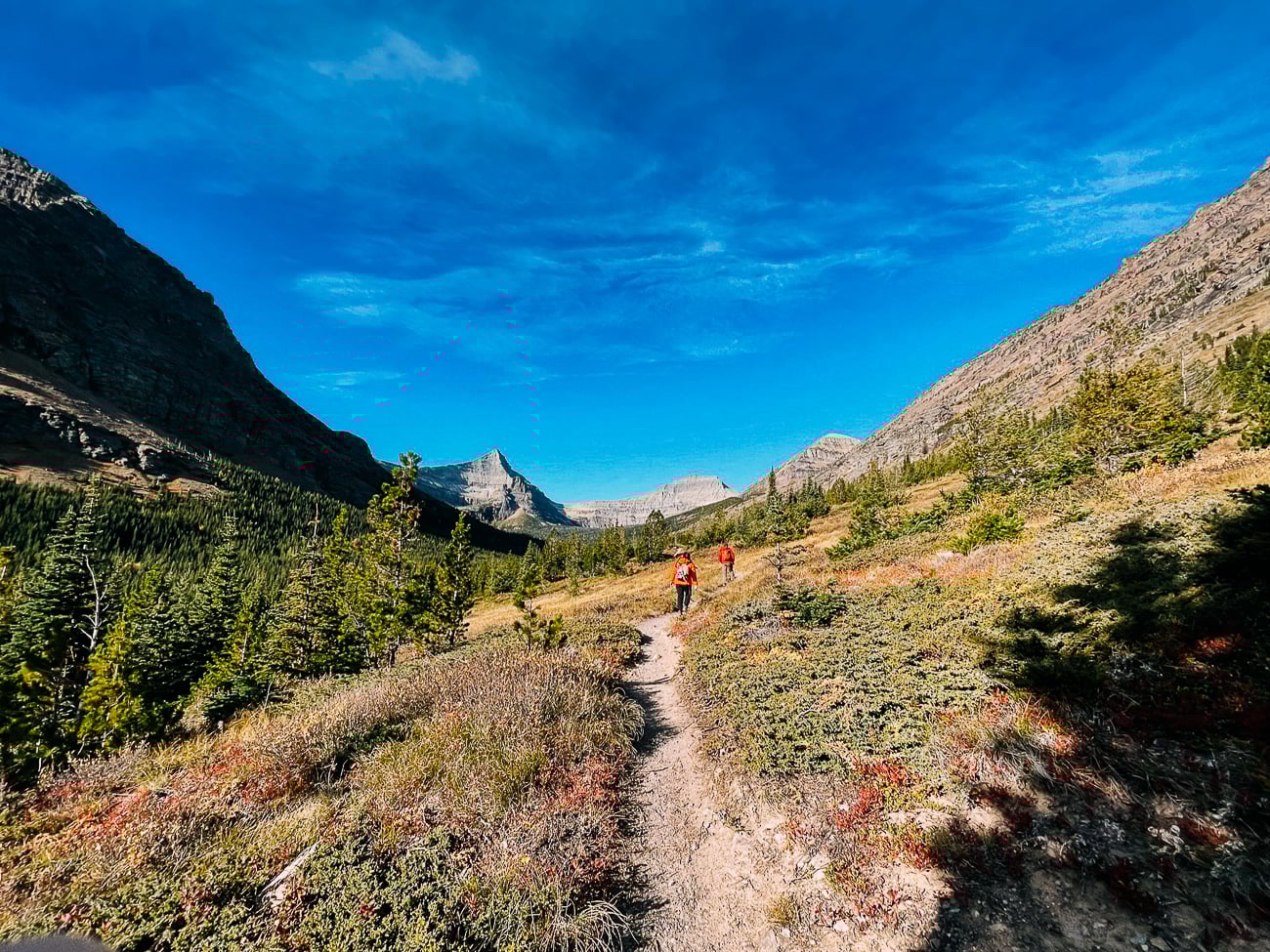 Kaitlin and Justin Hiking to Old Man Lake
