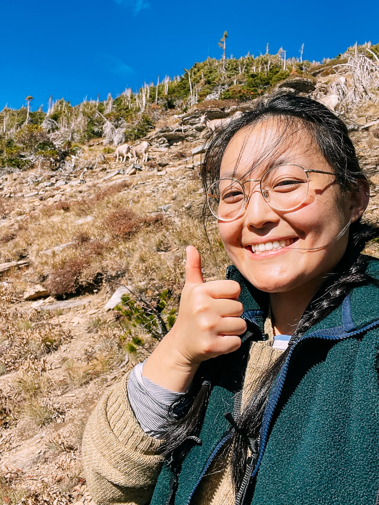Kaitlin with Mountain Goats