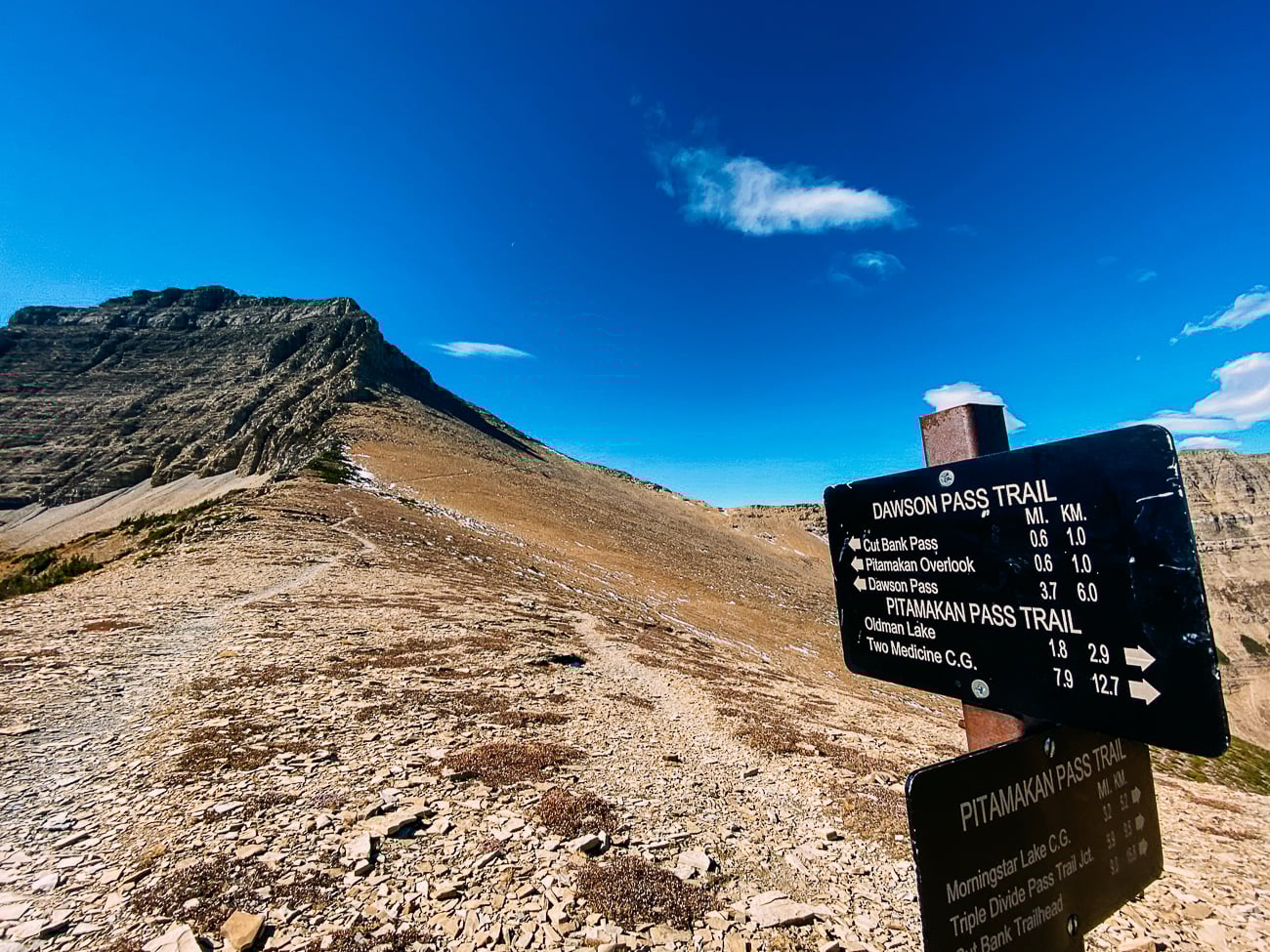 Pitamakan Pass Trail Sign