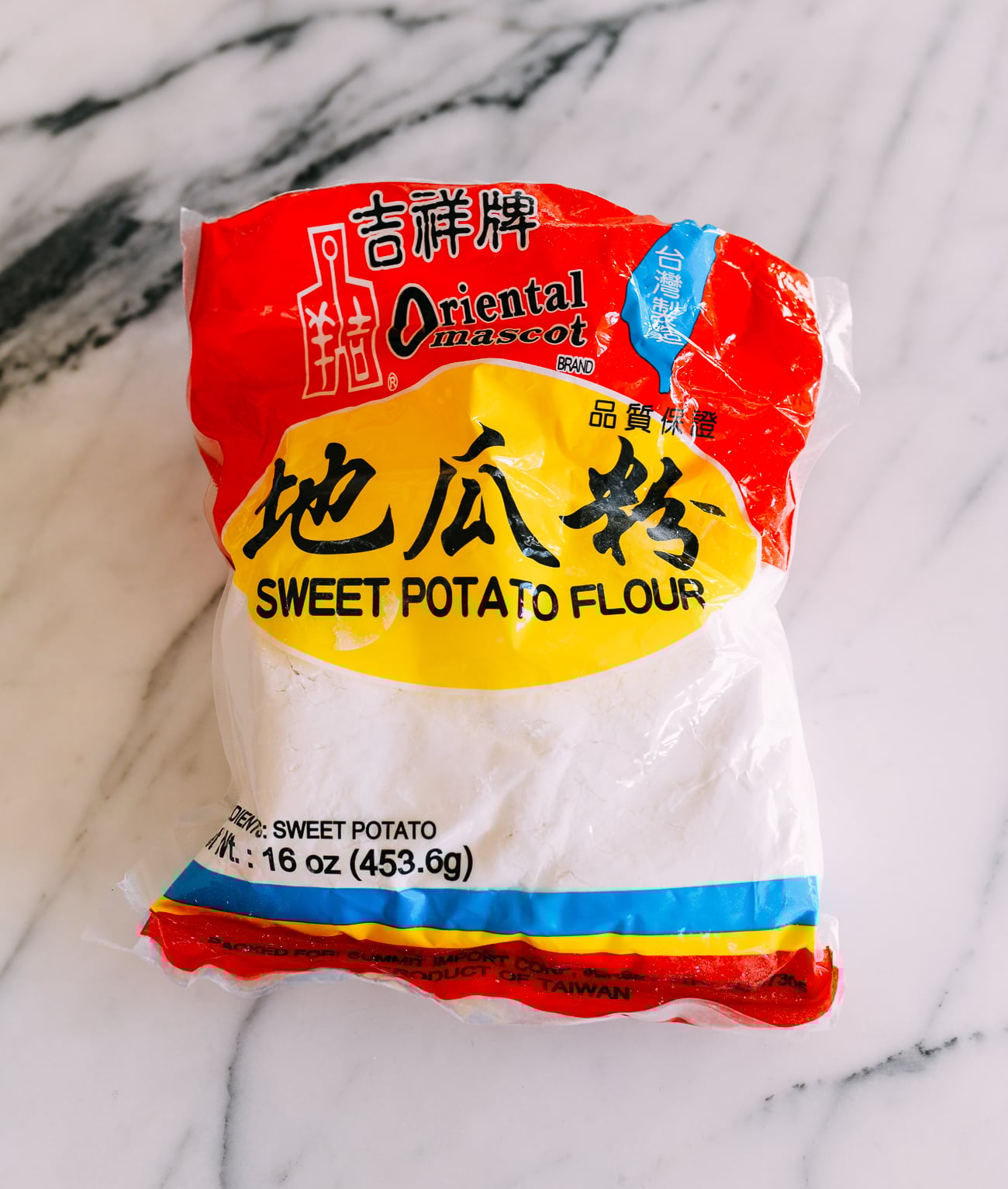 Package of sweet potato starch