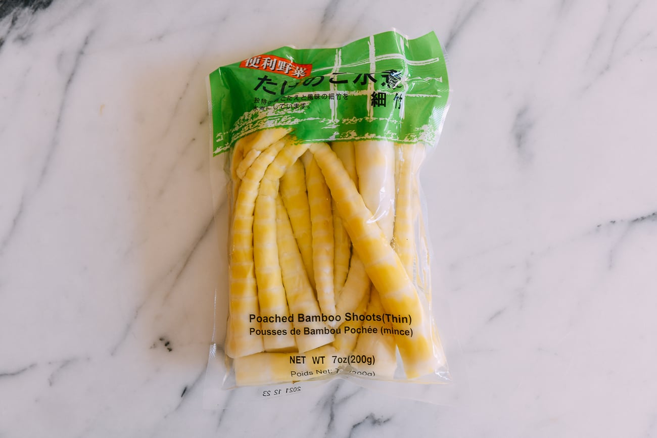 Package of poached spring bamboo shoots