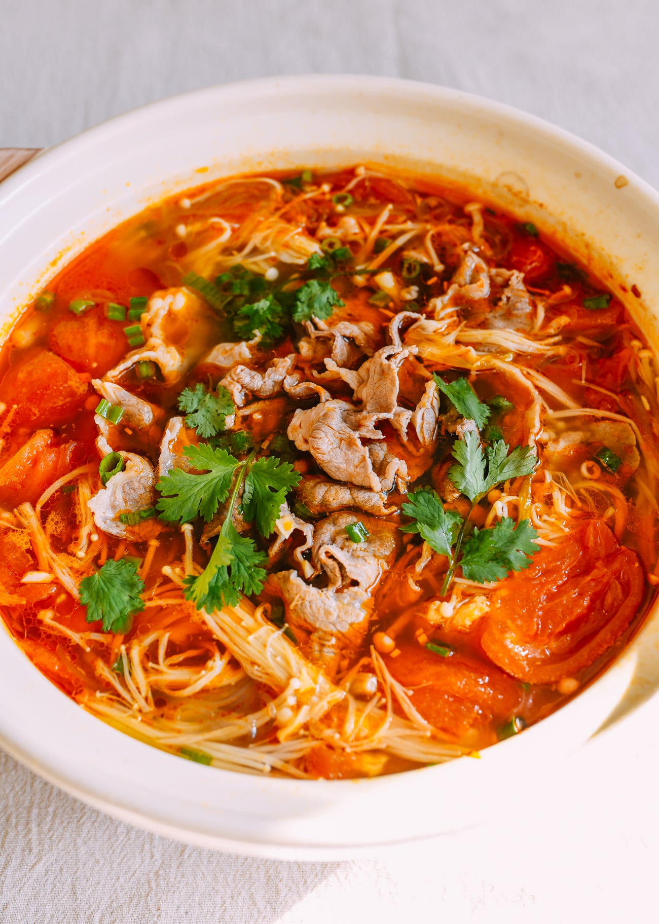 Tomato Beef Hot Pot Soup