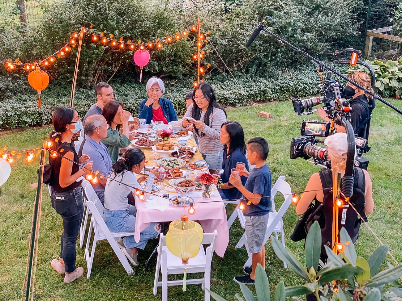 woks of life mid-autumn festival al fresco dining set-up