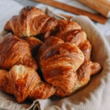 How to Make Croissants - basket of homemade croissants