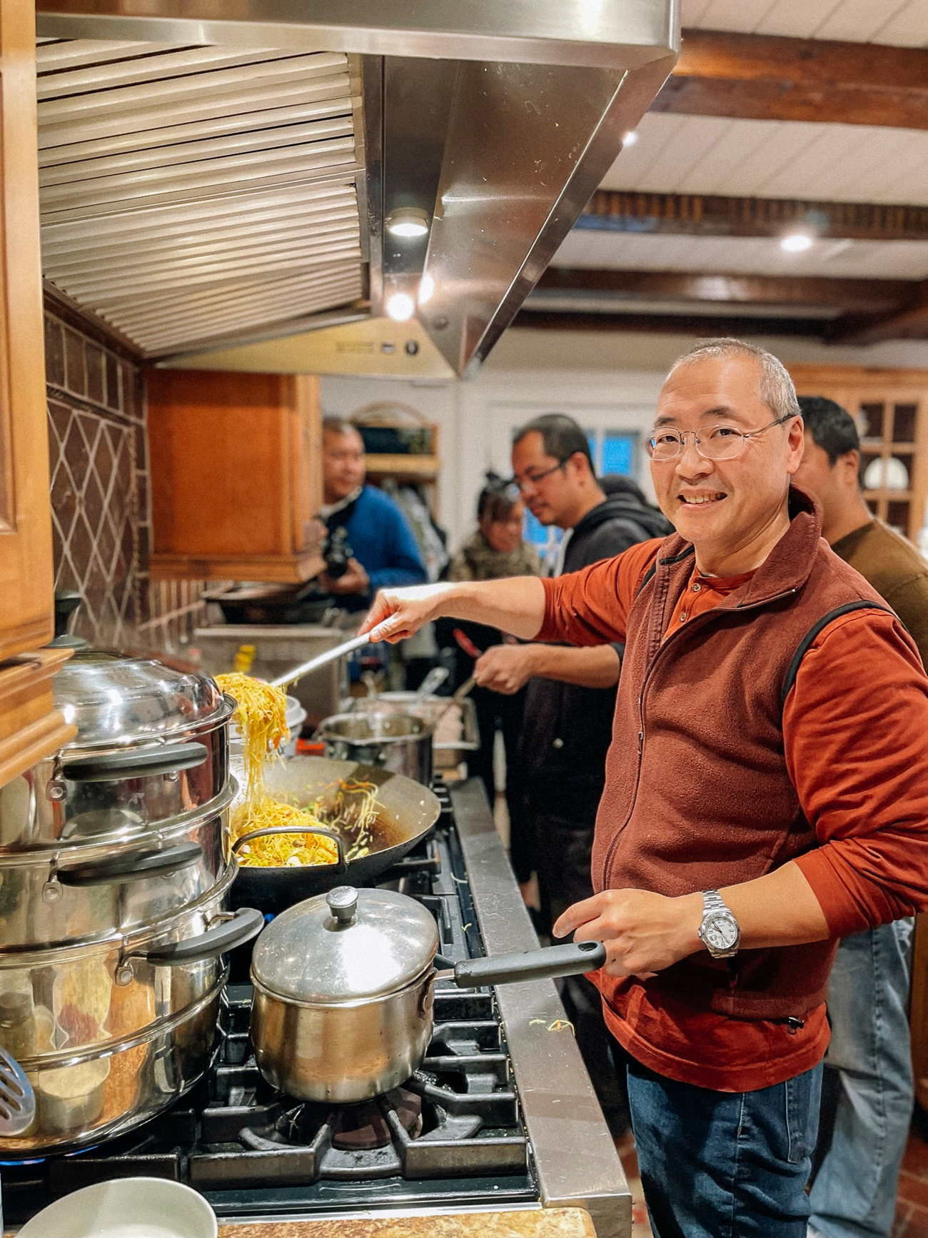 Bill cooking at the wok