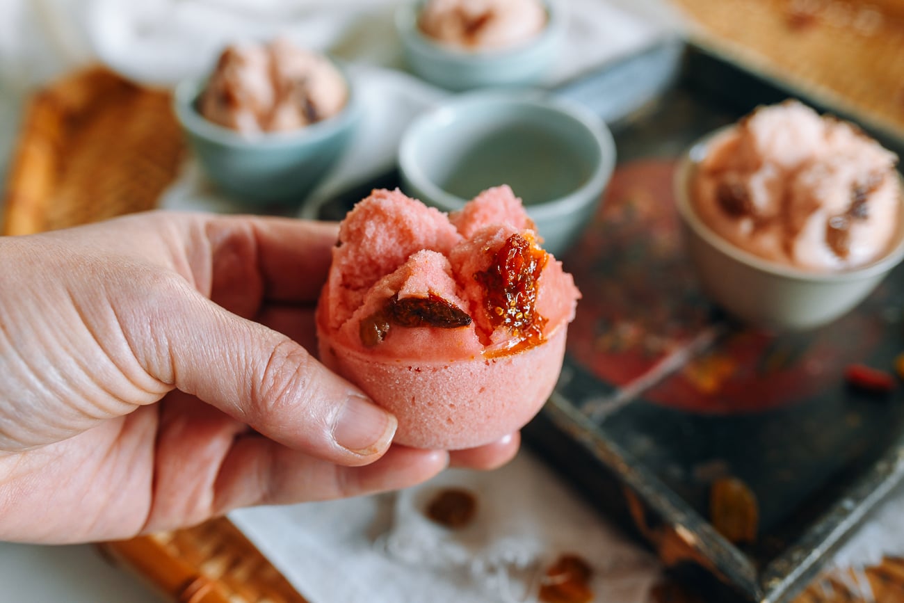 Fa Gao fortune cake taken out of the cup