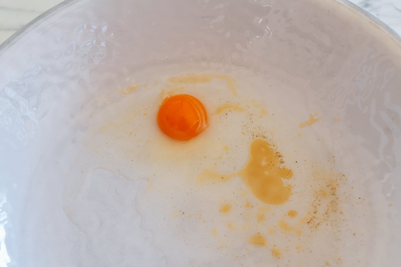 egg yolk, rice wine mixture for fish