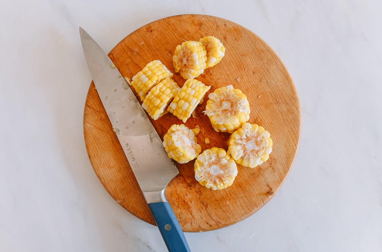 Ear of corn cut into 1-inch pieces
