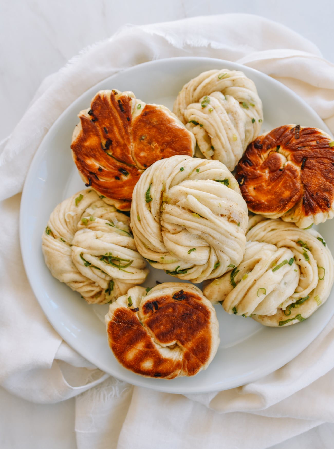 Hua Juan - Chinese Flower Rolls or Scallion Buns