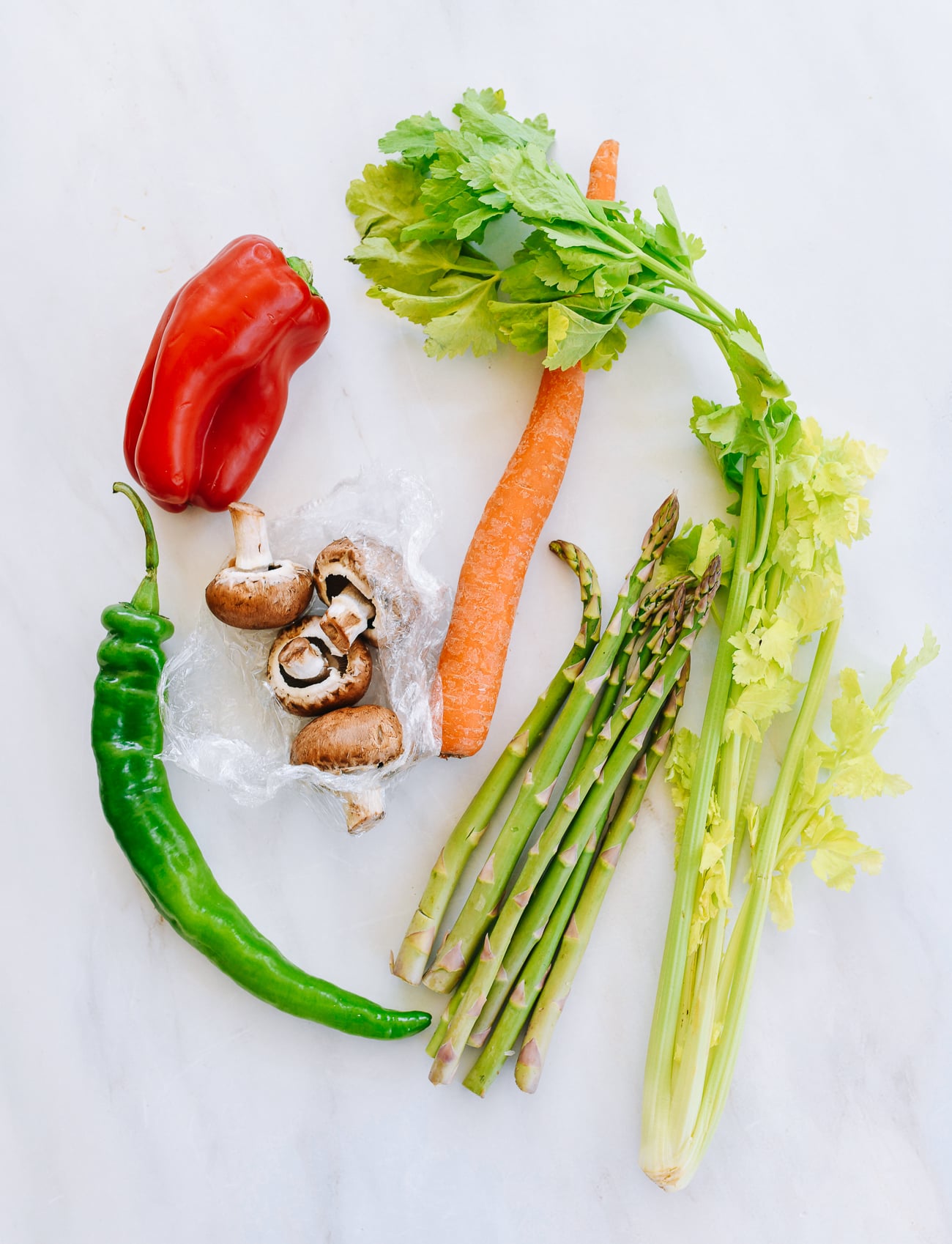 vegetables from fridge