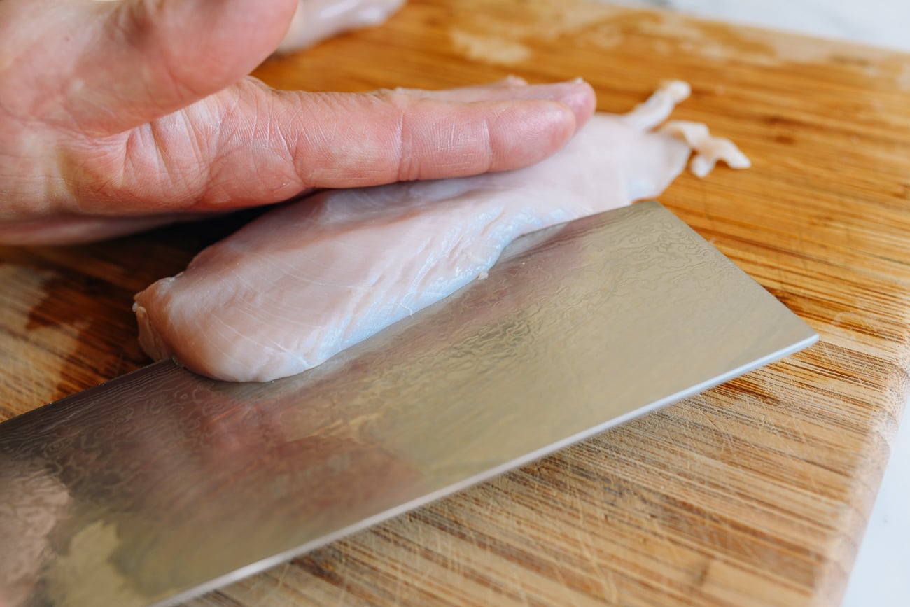 butterflying chicken breast