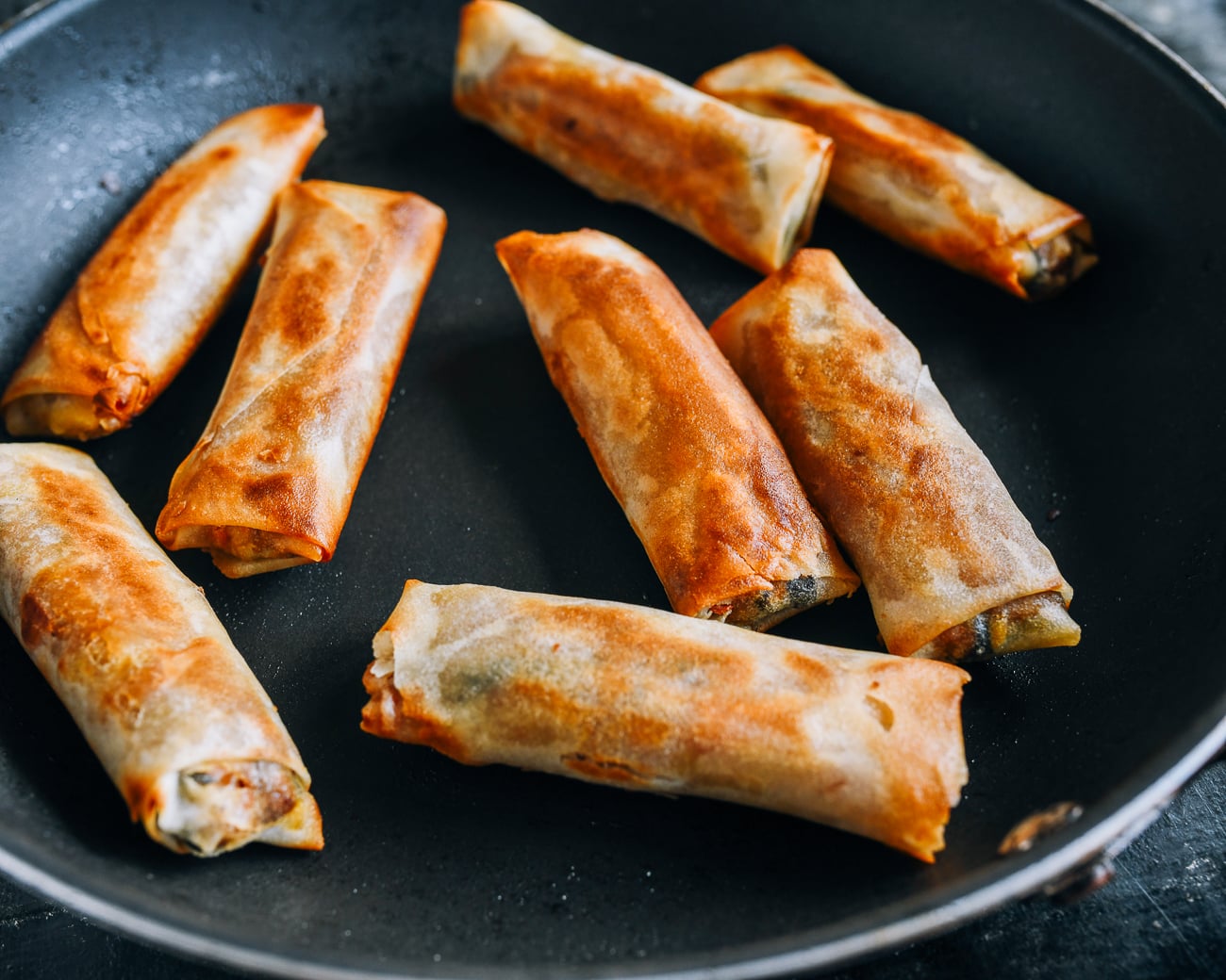 pan-fried spring rolls