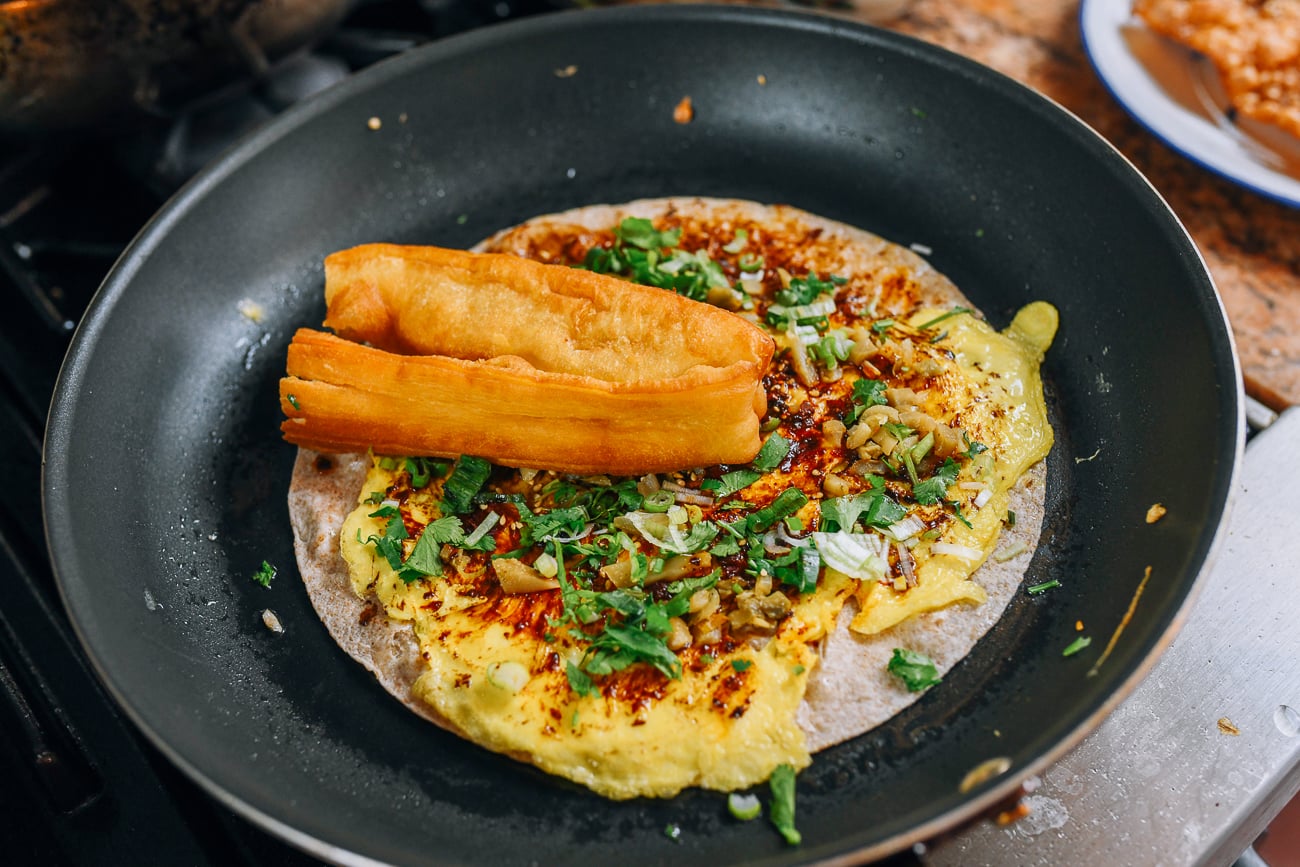 you tiao on jian bing