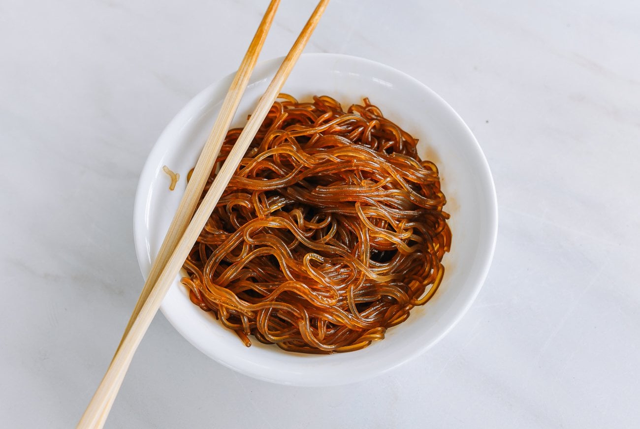 noodles mixed with other ingredients