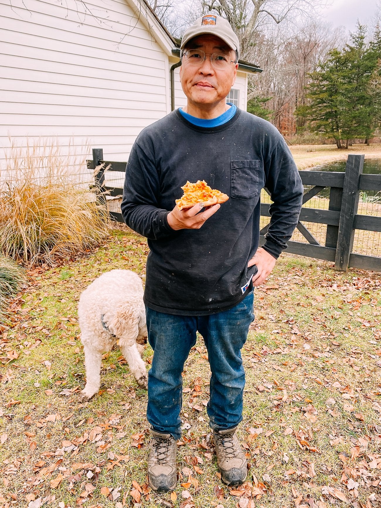 Bill taking a pizza break