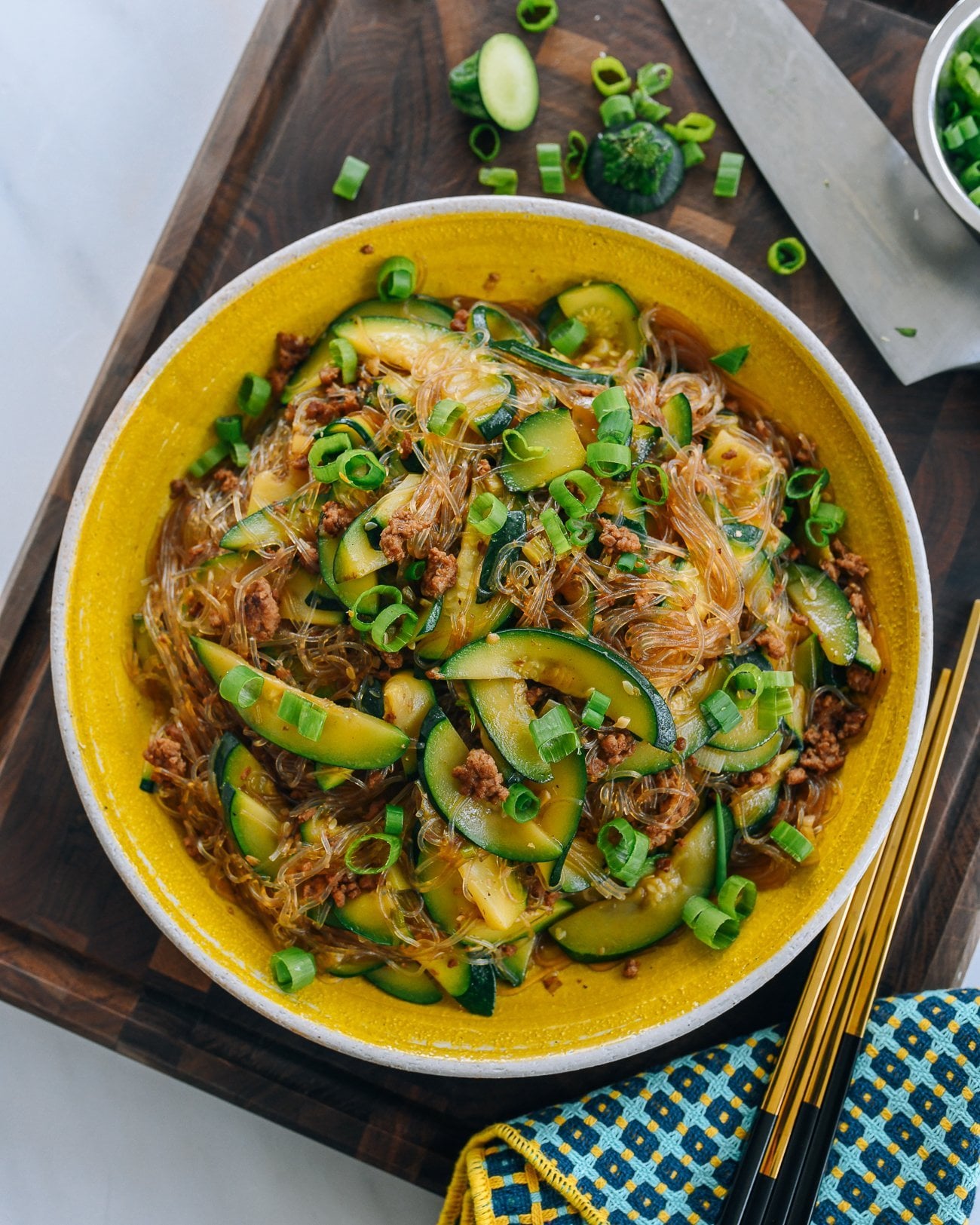 Zucchini with Glass Noodles