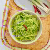 Celtuce Salad with Scallion Oil