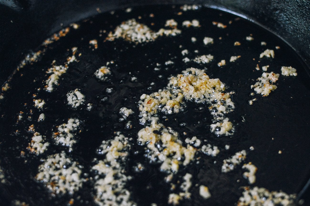 ginger in cast iron pan