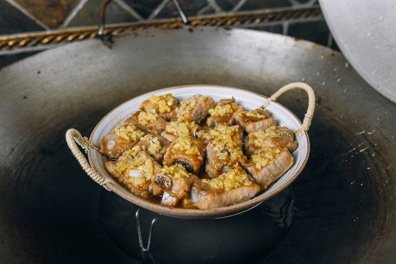 steamed ribs uncovered