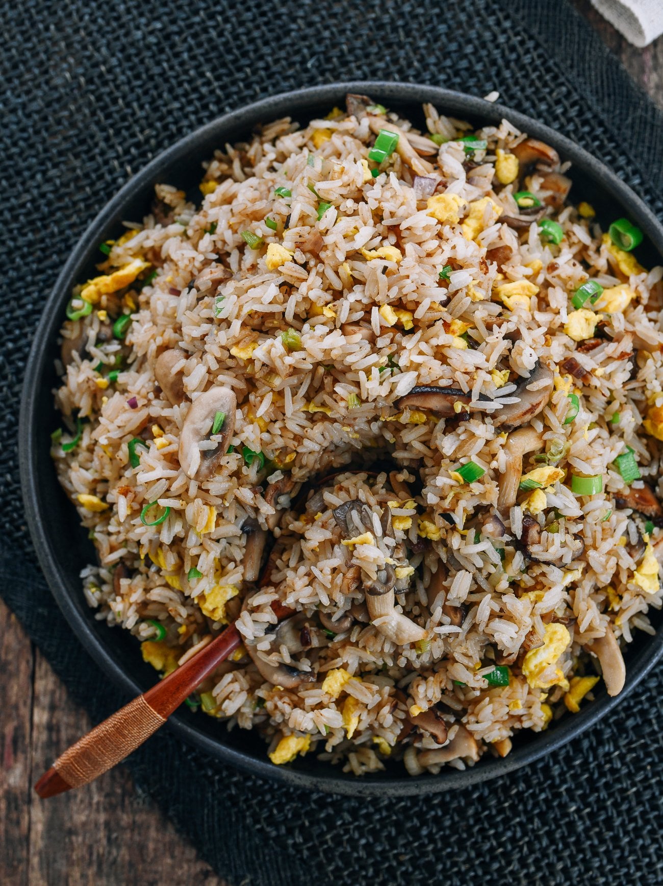 mushroom fried rice