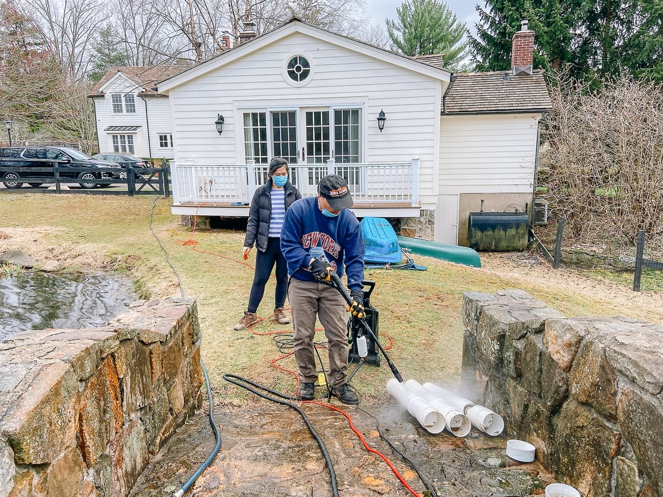power washing chicken coop