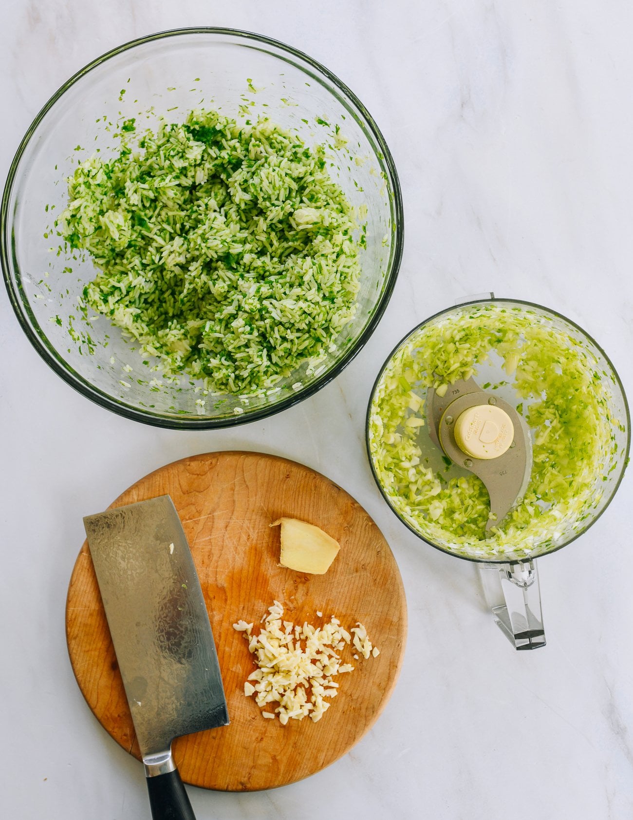 ingredients for scallion rice