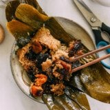 Chinese Zongzi with Pork Belly and Meigan Cai