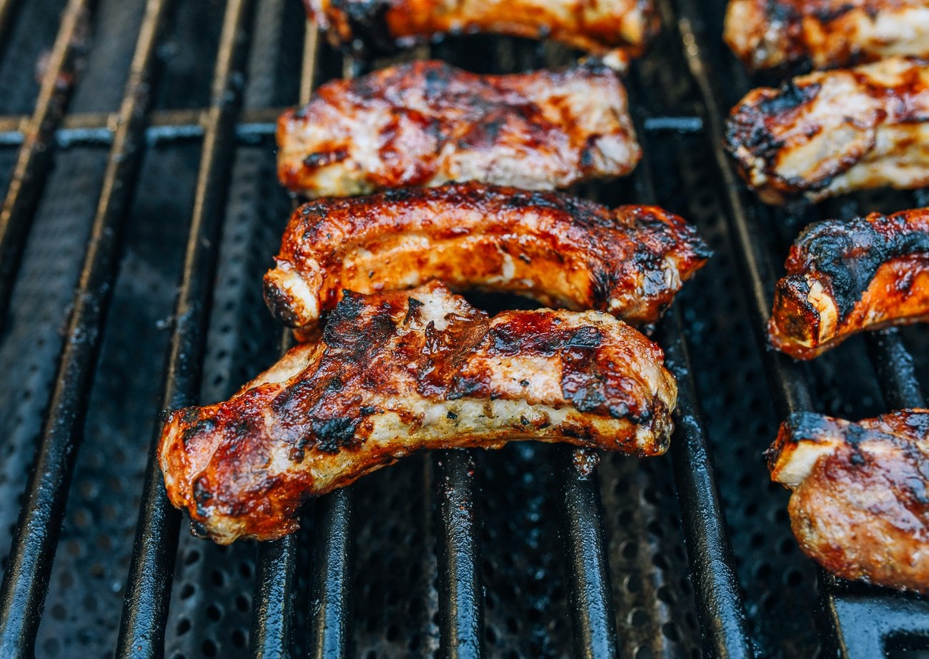 juicy grilled individual ribs
