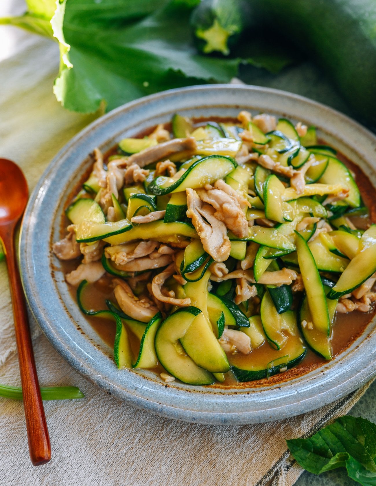 Zucchini Stir-fry with Chicken