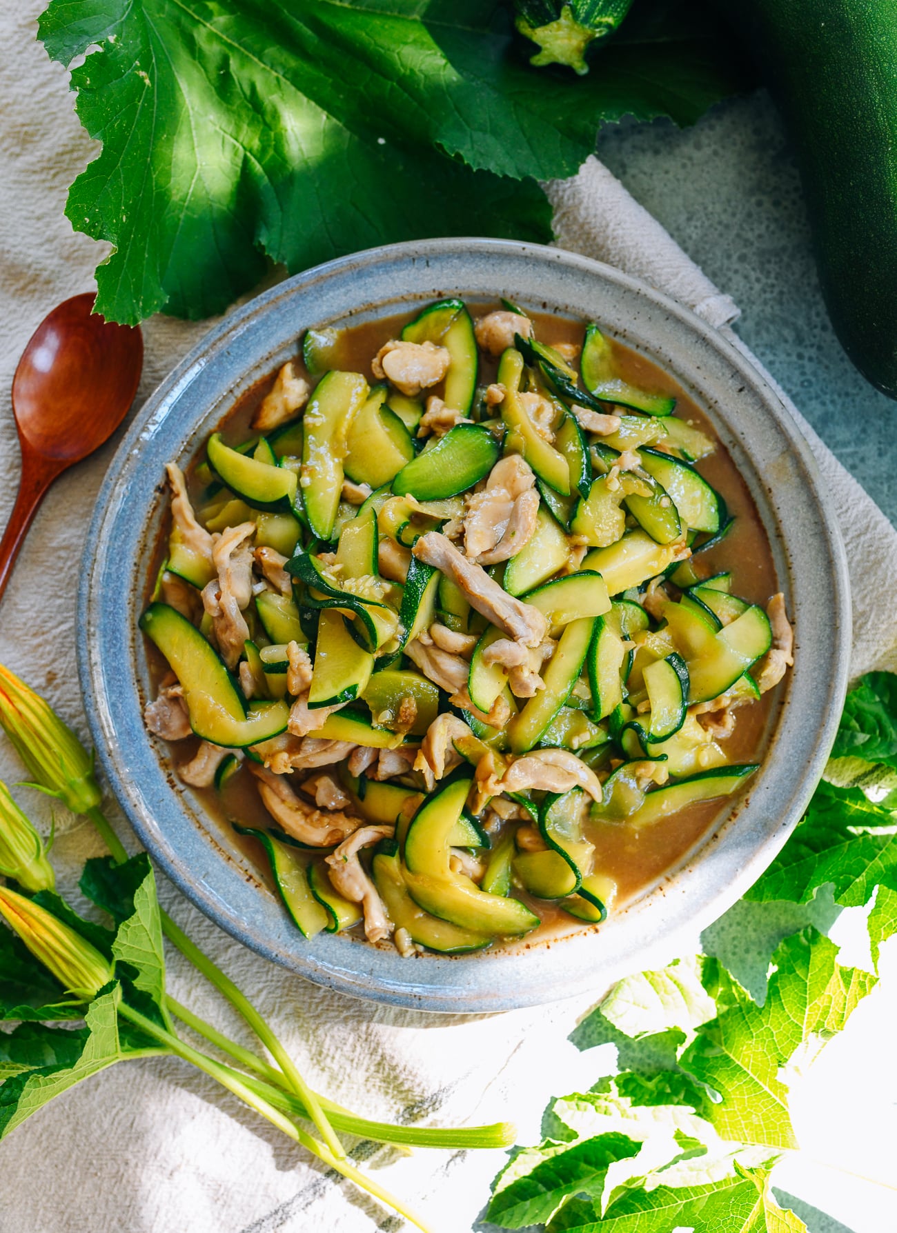 Zucchini Stir-fry with Chicken