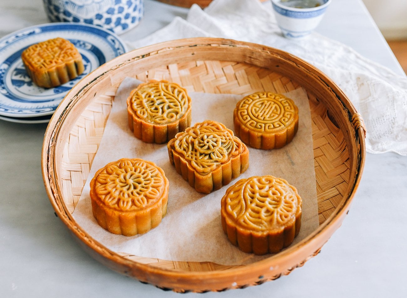 red bean mooncakes