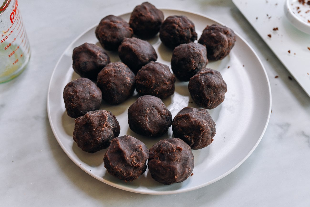 balls of red bean paste