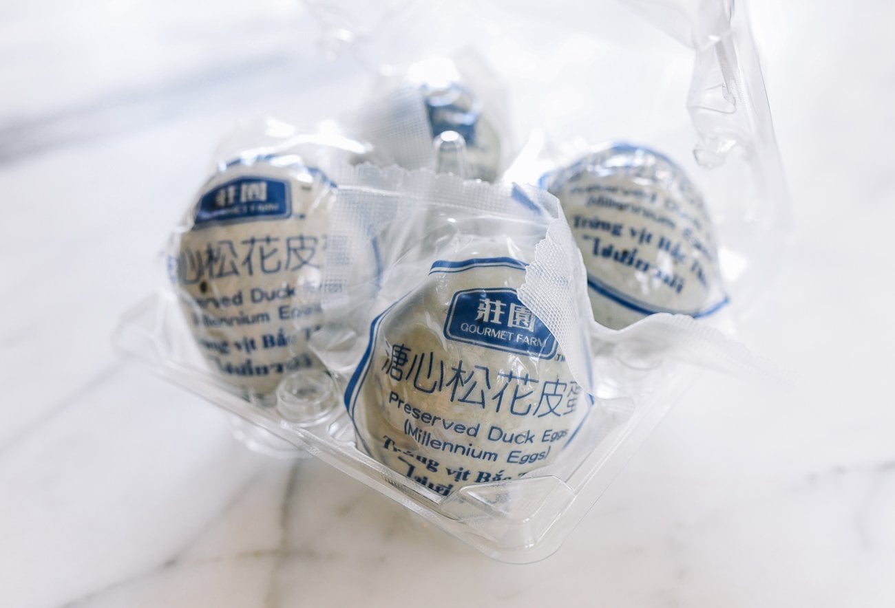 wrapped century eggs