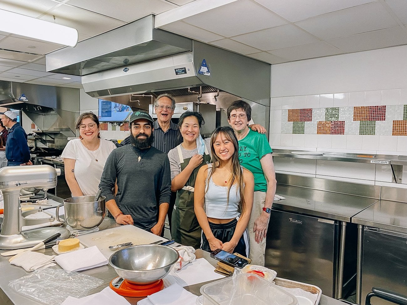 Sarah and her cooking class group