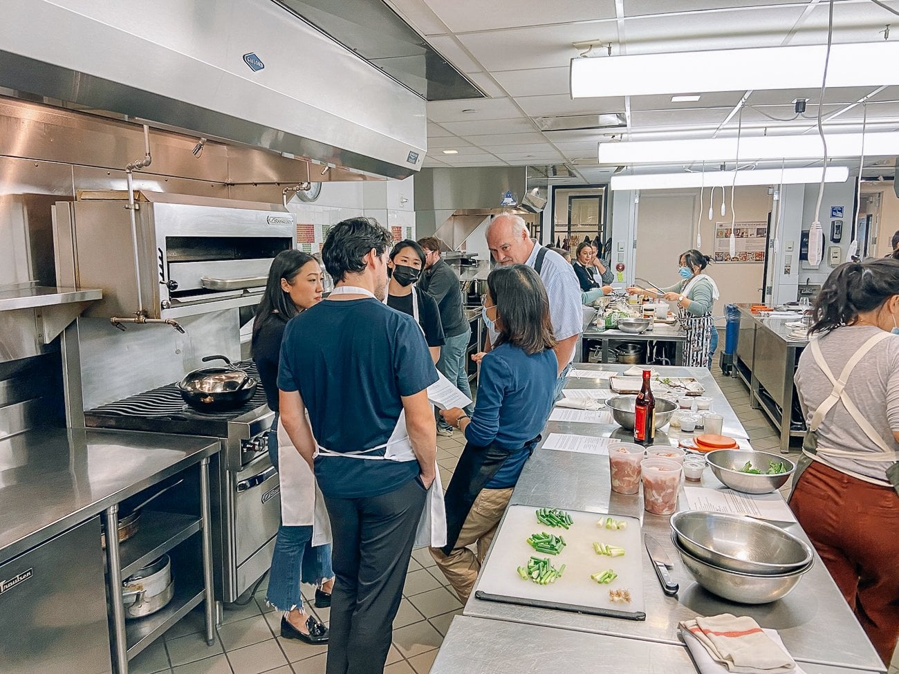 Judy teaching cooking class