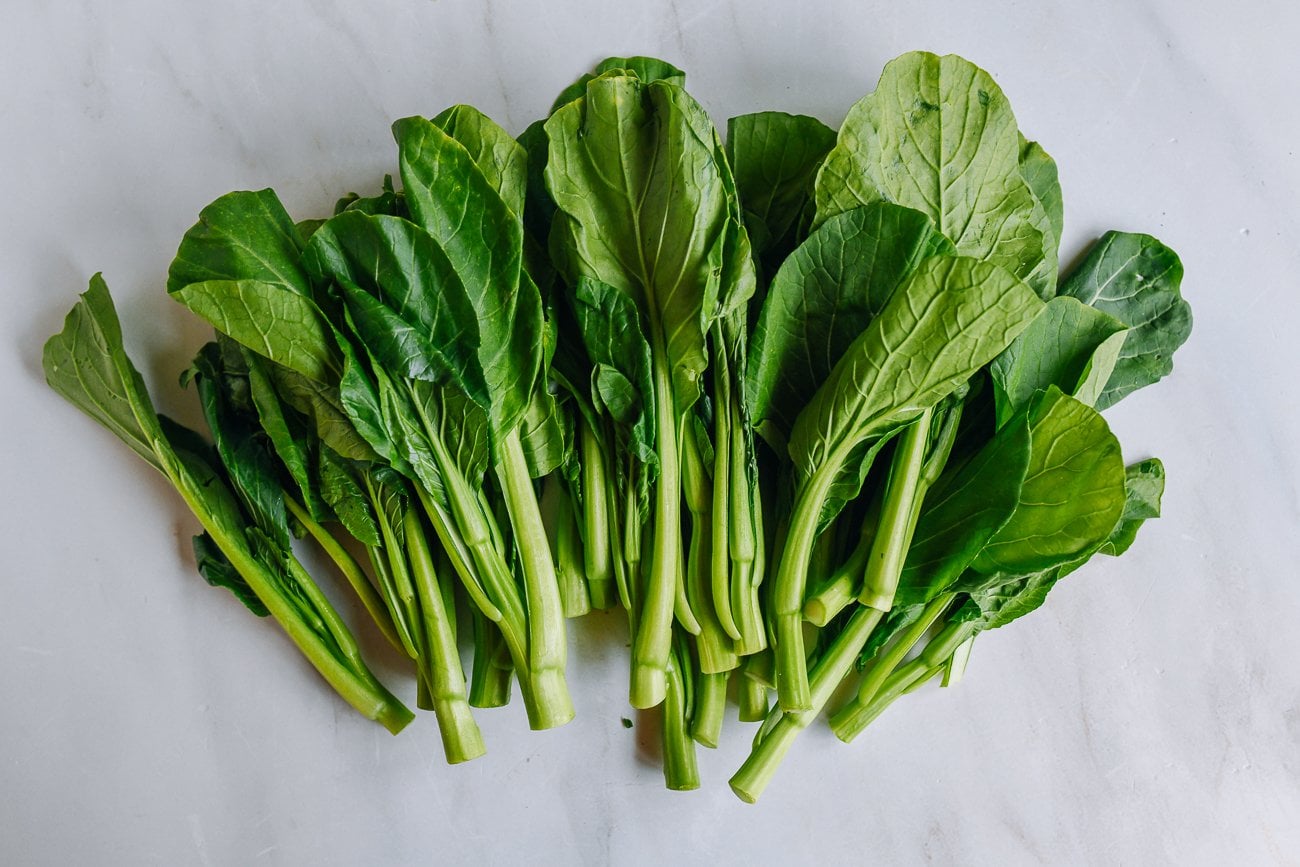 choy sum vegetables