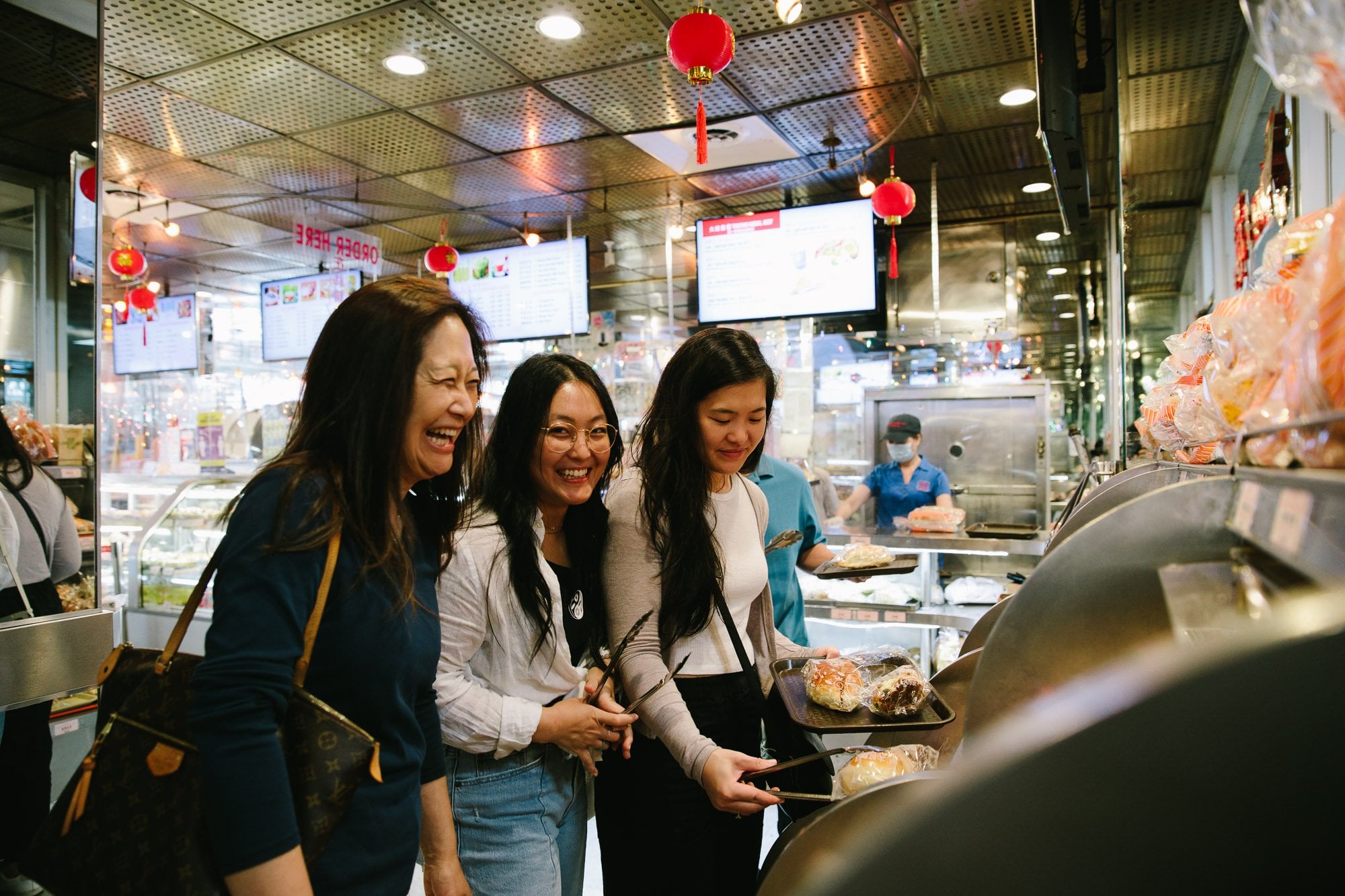 Judy, Kaitln, and Sarah in Tai Pan Bakery
