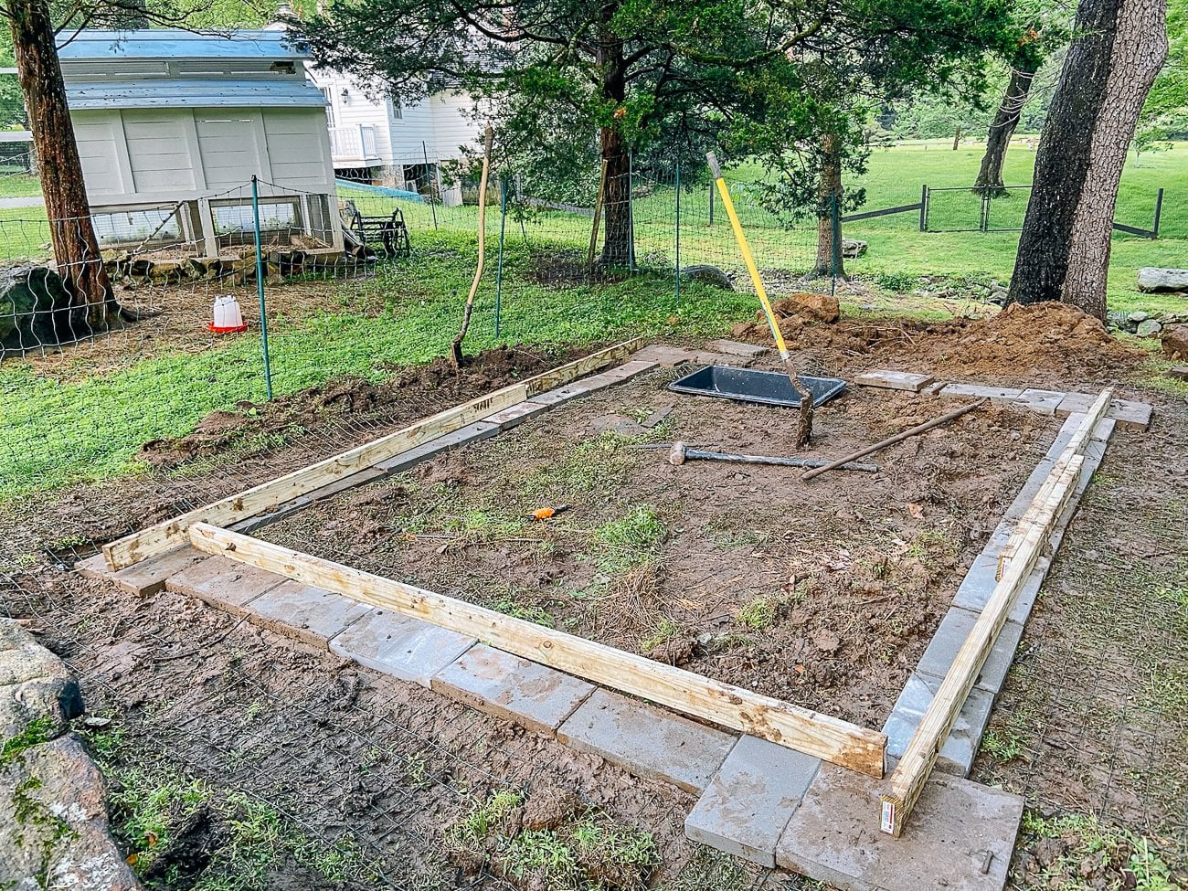 cement blocks for backyard duck run