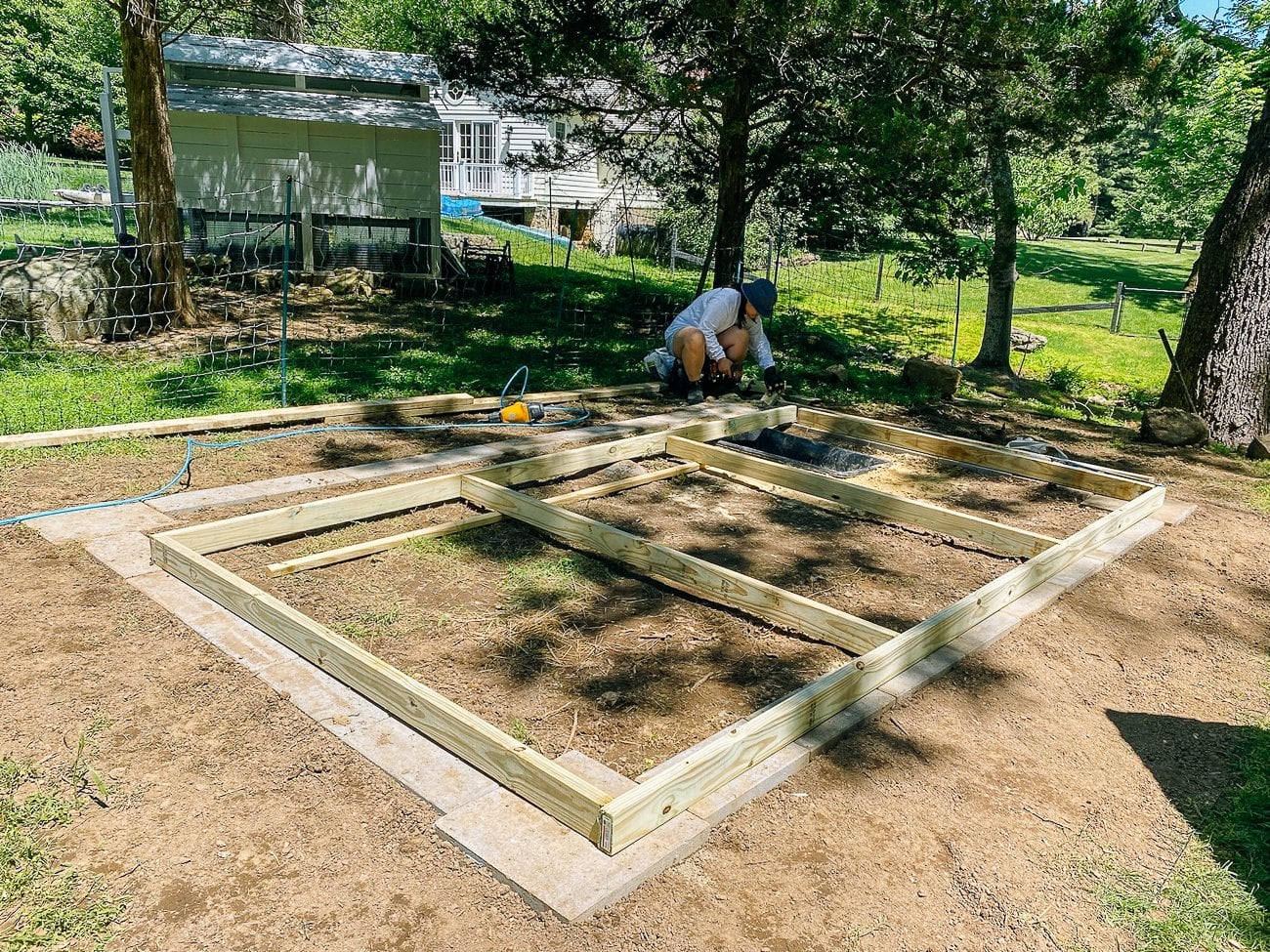 foundation for duck house